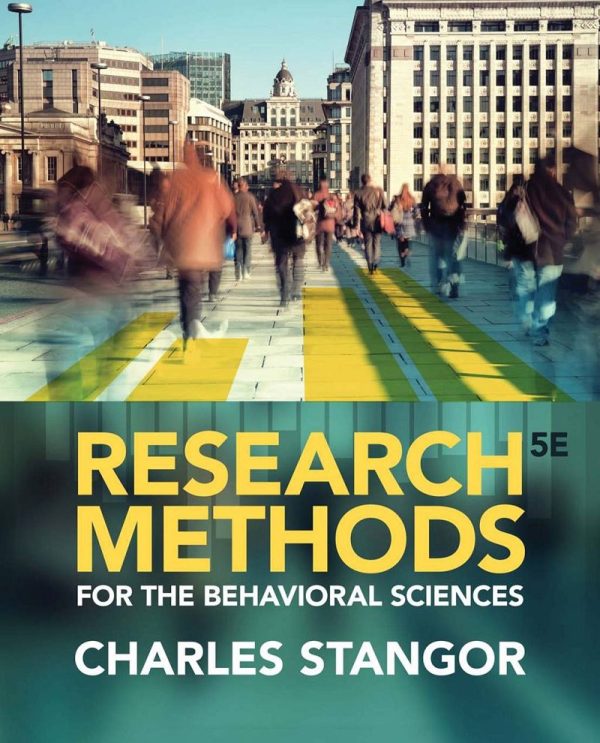 Research Methods for the Behavioral Sciences 5th 5E Edition