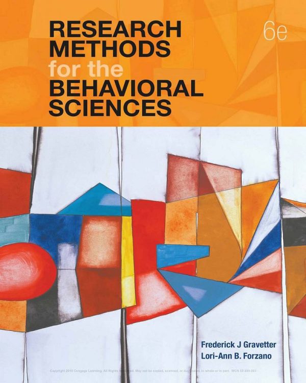 Research Methods for the Behavioral Sciences 6E 6th Edition