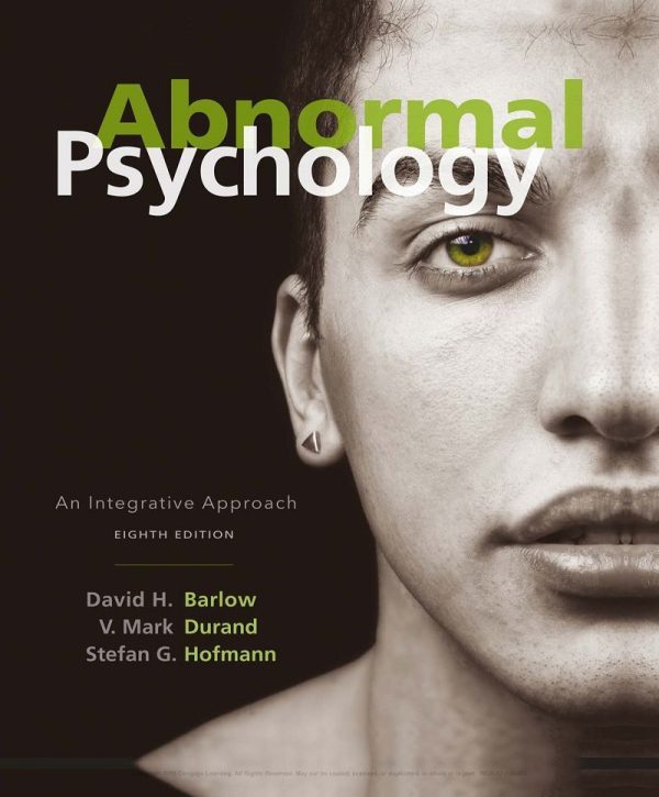 Abnormal Psychology An Integrative Approach 8E 8th Edition